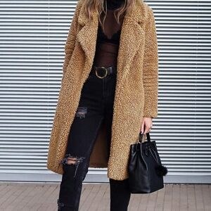 Cozy Tan Teddy Jacket for Women